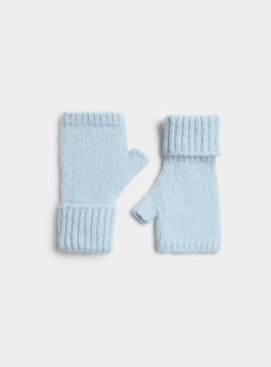 Митенки из смесового трикотажа с добавлением шерсти, Knitting fuzz