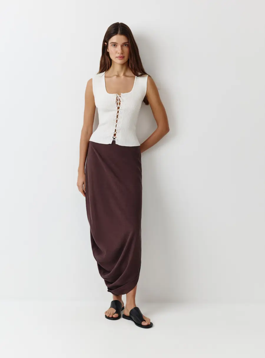 Юбка женская, коричневая, Blanka