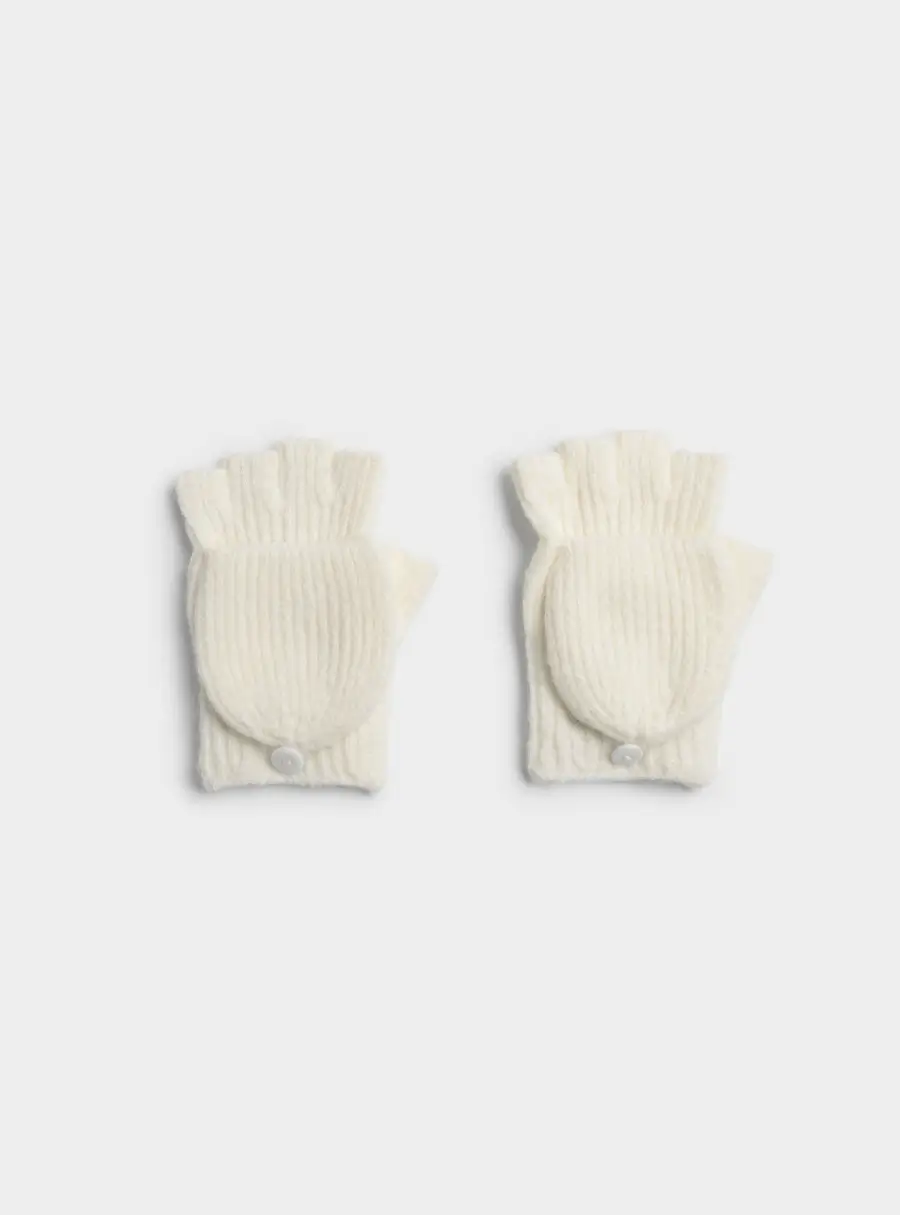 Перчатки вязаные с откидным верхом Woolens - Zimaletto