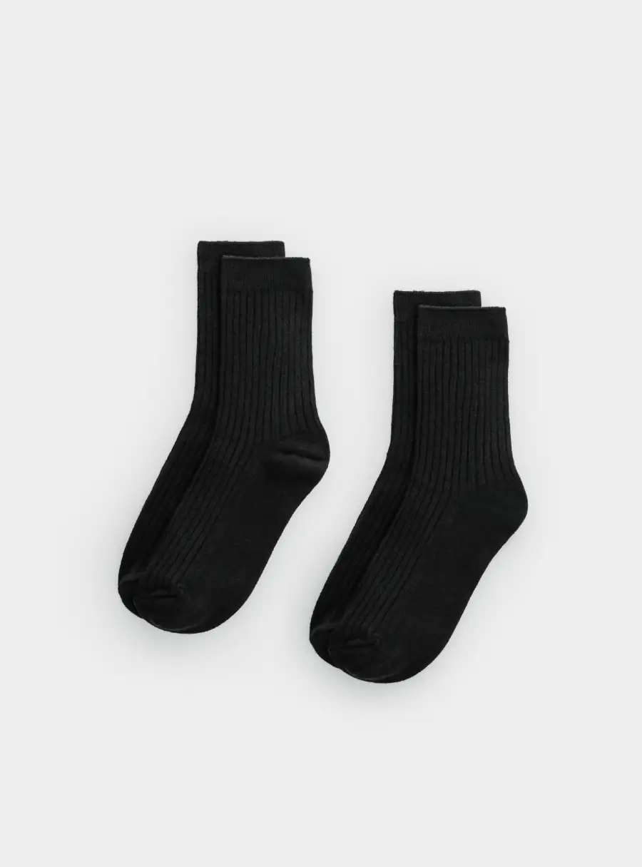 Носки высокие в рубчик 2 пары Basic shade