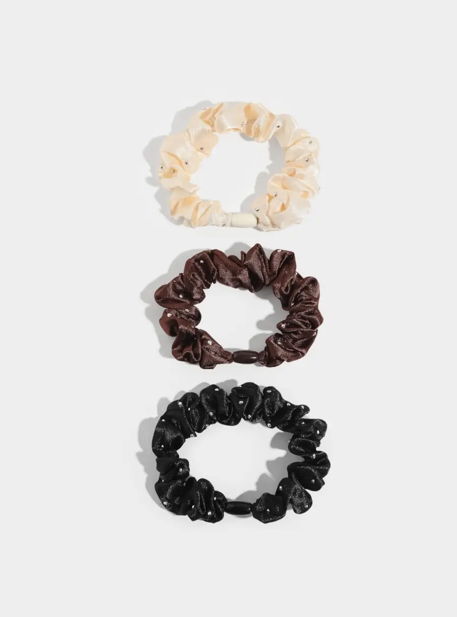 Резинка для волос, 7 см, 3 шт, Silk